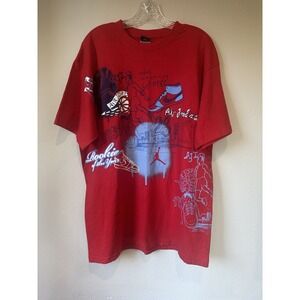 Rare Nike Air Jordan Men's Red 1985 Rookie of‎ the Year Embroidered T-Shirt XL
